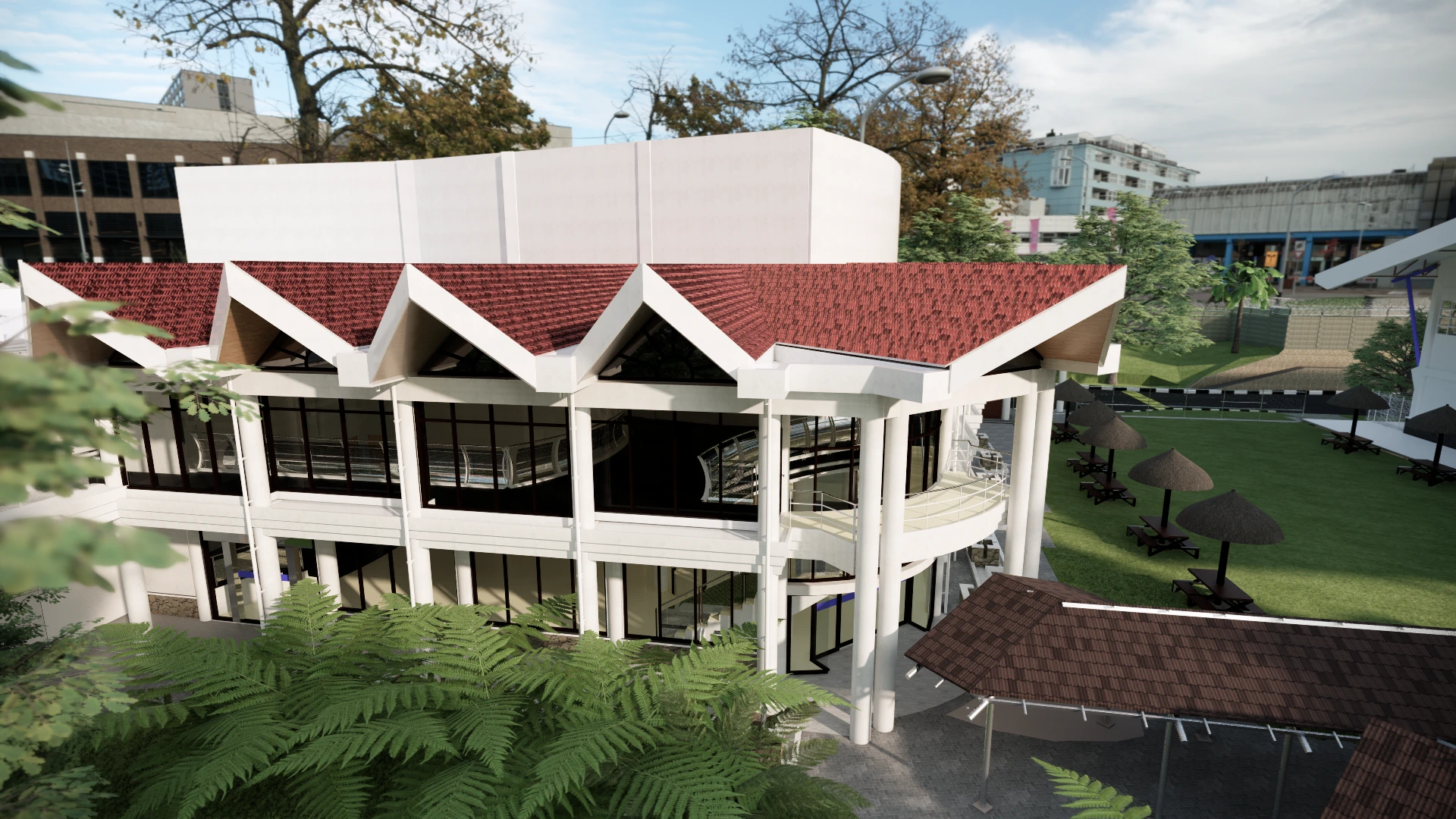 gambar 3d modeling BIM british school jakarta