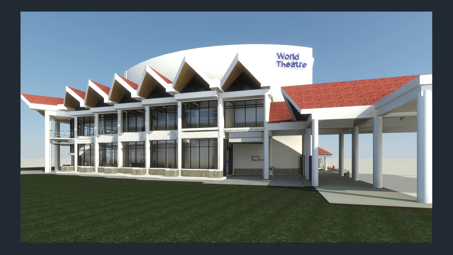 gambar 3d modeling BIM british school jakarta 3