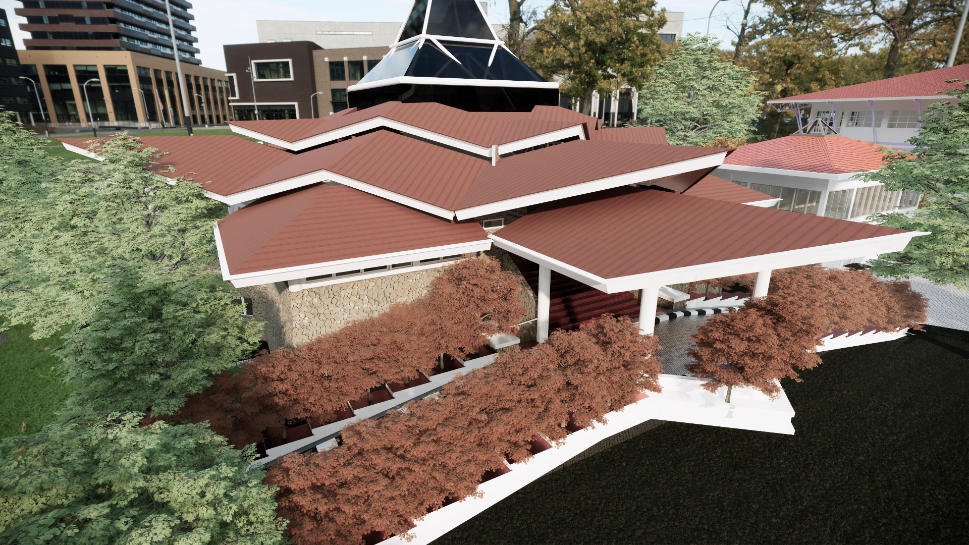 gambar 3d modeling BIM british school jakarta 4