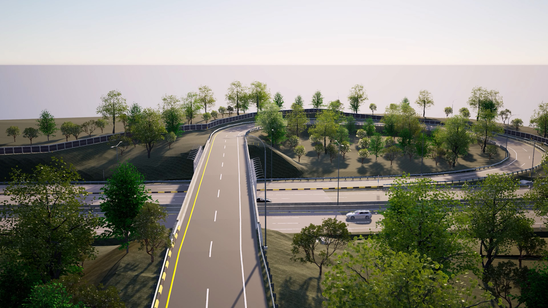 gambar 3d modeling jalan tol cinere-serpong 3