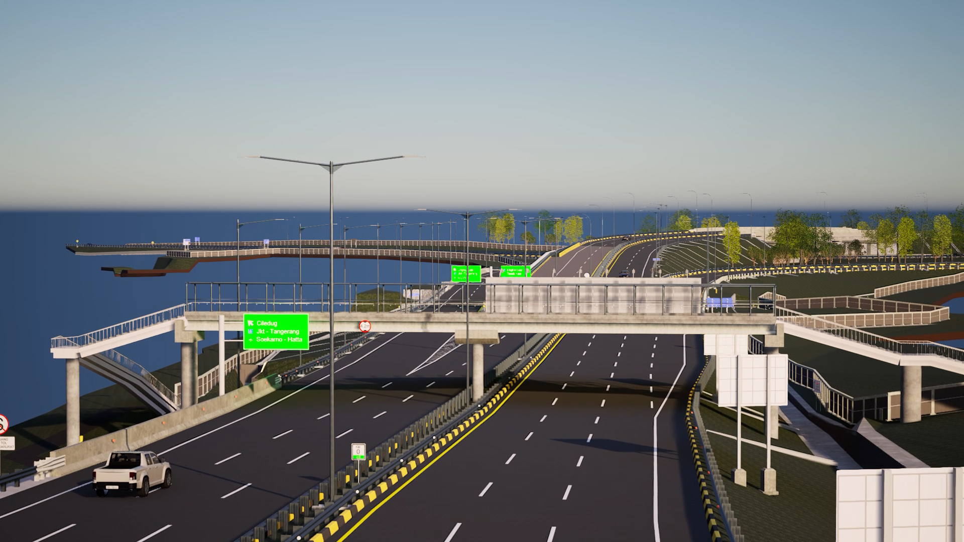 gambar 3d modeling jalan tol cinere-serpong 4