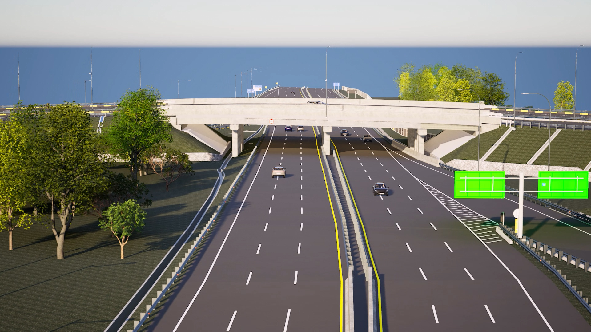 gambar 3d modeling jalan tol cinere-serpong 6