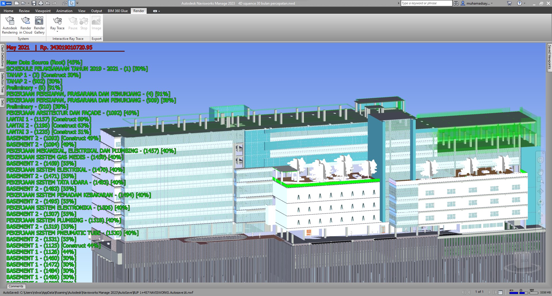 gambar 4d BIM rumah sakit 4