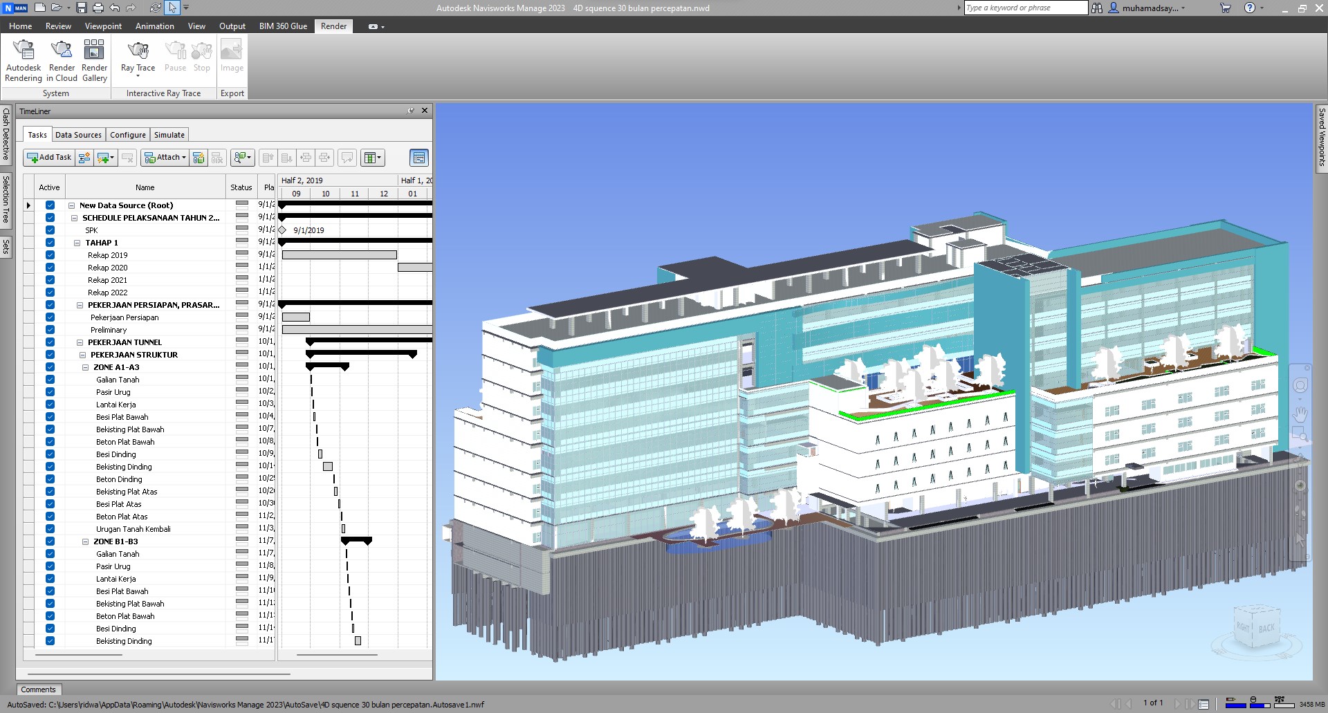 gambar 4d BIM rumah sakit 6