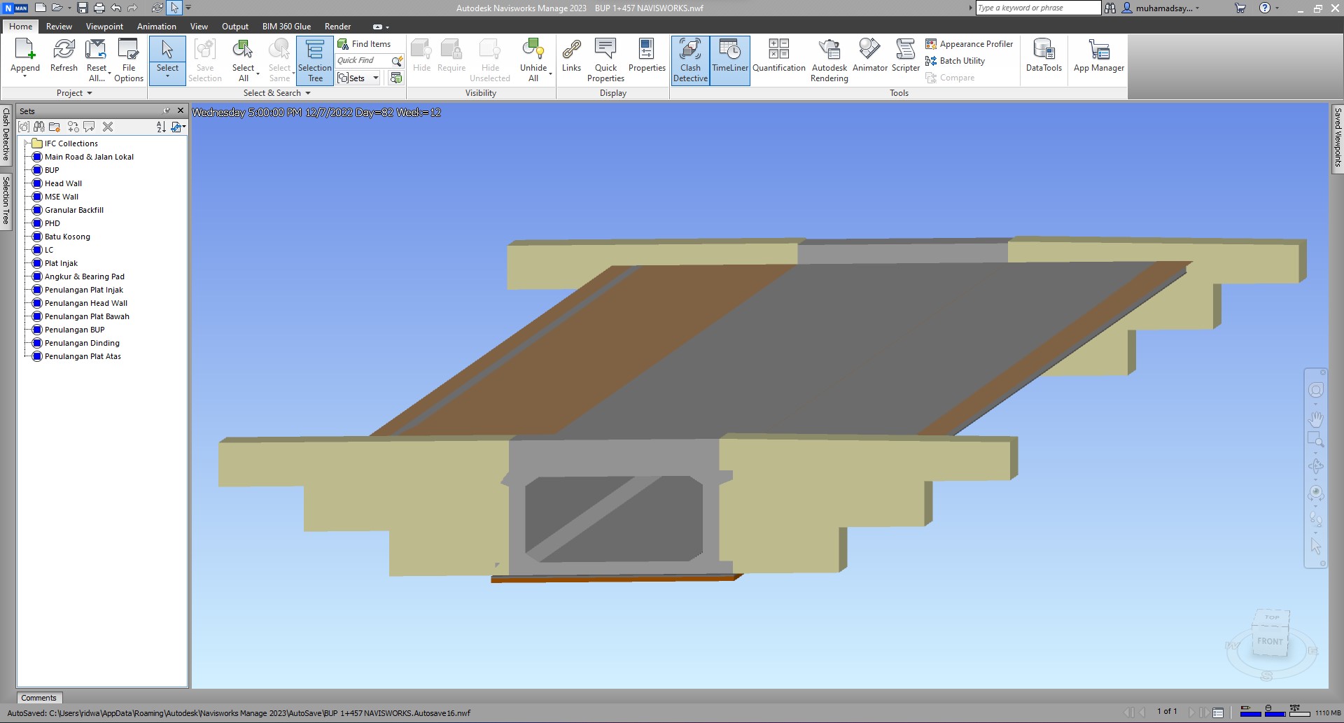 gambar 4d BIM underpass